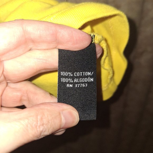 Rafaella yellow cotton s/s round neck tee size Medium - Picture 6 of 6